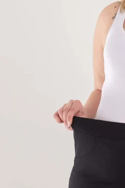 Pantalone skinny in twill di misto cotone elasticizzato tinta unita co