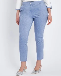 Pantalone wide leg con retro bustino elastico DENIM