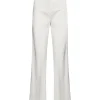 Pantalone wide leg in chambray BIANCO