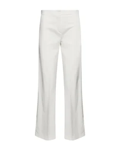 Pantalone wide leg in chambray BIANCO