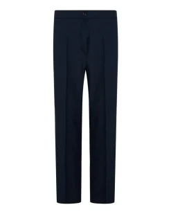 Pantaloni a gamba dritta in cady BLUE NAVY
