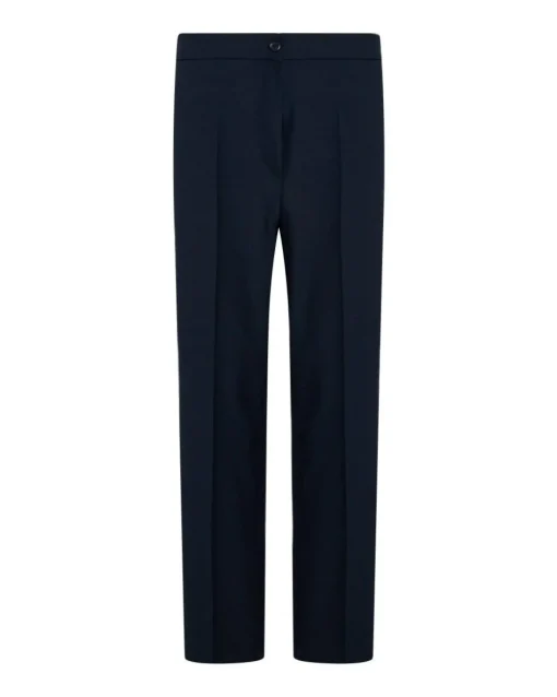 Pantaloni a gamba dritta in cady BLUE NAVY