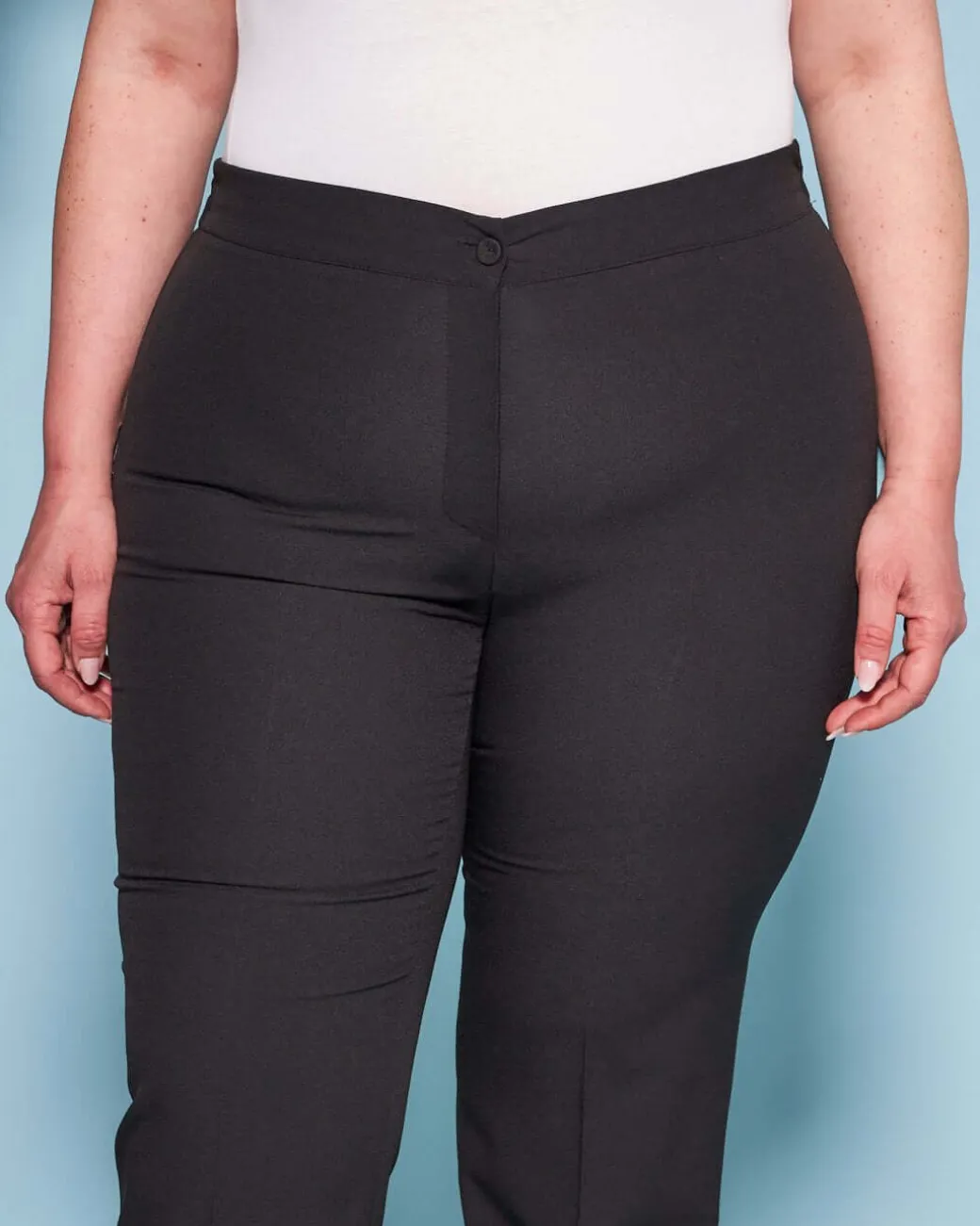 Pantaloni a gamba dritta in cady NERO