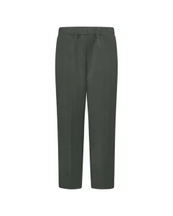 Pantaloni con vita elastica e dettaglio frontale con nervures MILITARE