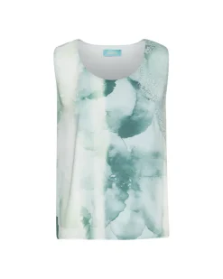 Top a fantasia con scollo a V e pizzo ALOE