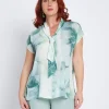Top con scollo a V e cravattino ALOE