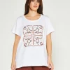 T-shirt catene BIANCO-MORO