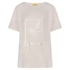 T-shirt foglia BEIGE-ORO
