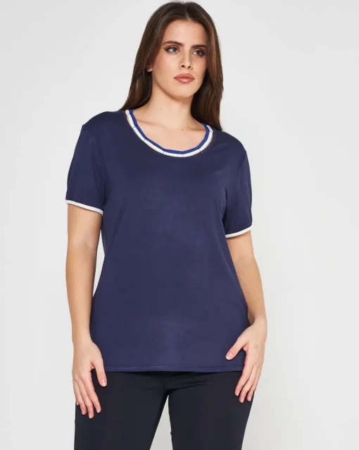 T-shirt girocollo BLUE NAVY