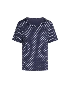 T-shirt pois BLUE NAVY