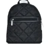 Zaino matelassé in nylon con profili in similpelle NERO